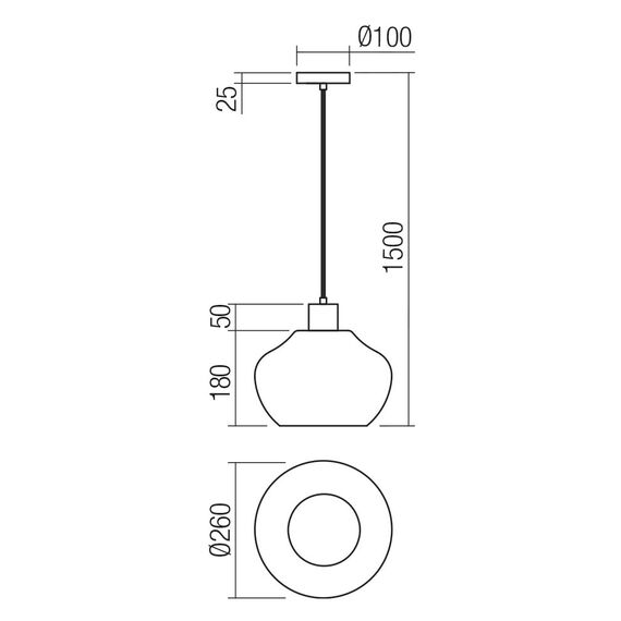 Пендел ATLANTIS 01-4046 Smarter 1xE27 | Osvetlenieto.bg