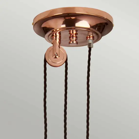 Пендел Provence 1xE27 Rise and Fall Polished Copper Elstead Lighting PV-P-CPR | Osvetlenieto.bg