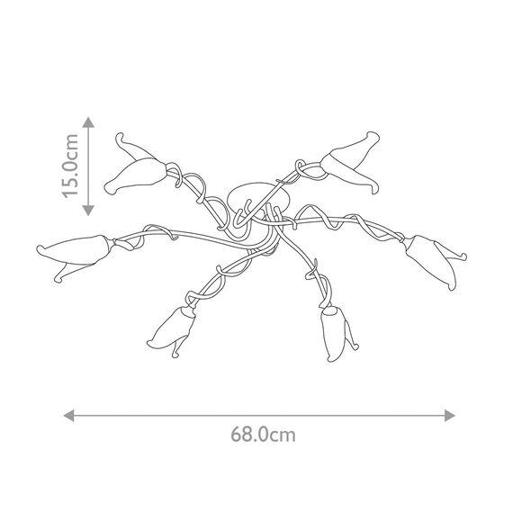 Плафон Fly 6xG9 Black Silver Gold Elstead Lighting FLY6-SF-BRZ-ANT | Osvetlenieto.bg