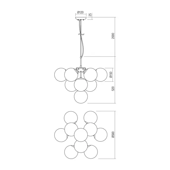 Полилей AGAPE 01-2941 Smarter 10xE14 | Osvetlenieto.bg
