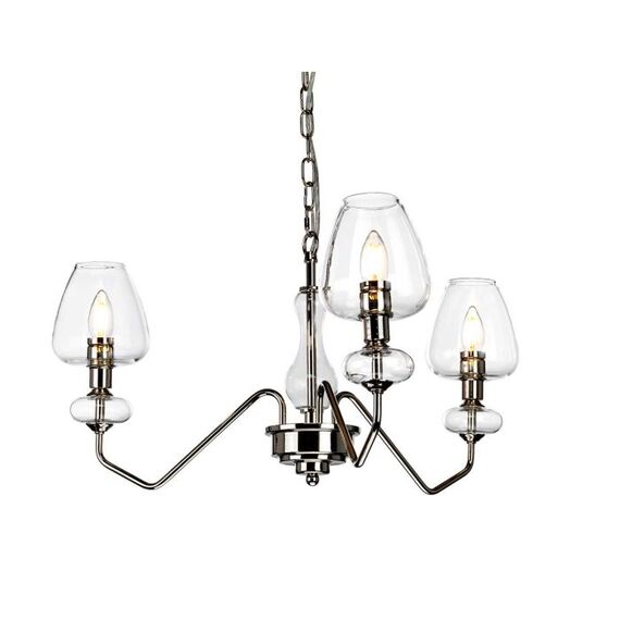 Полилей Armand 3xE14 Polished Nickel Plated Clear Glass Shades Elstead Lighting DL-ARMAND3-PN | Osvetlenieto.bg