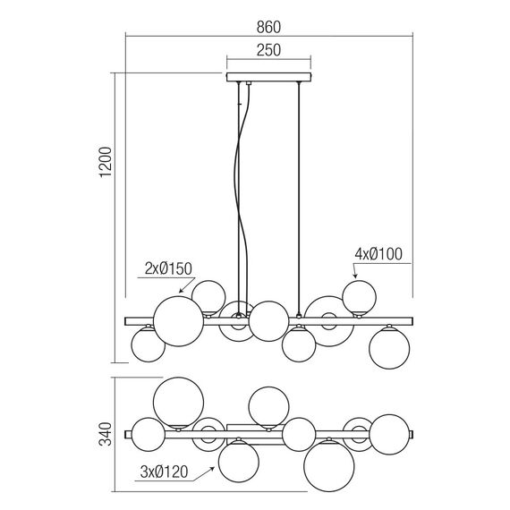 Полилей ASTRA 01-3989 Smarter 9xG9 | Osvetlenieto.bg Полилей ASTRA 01-3989 Smarter 9xG9 | Osvetlenieto.bg
