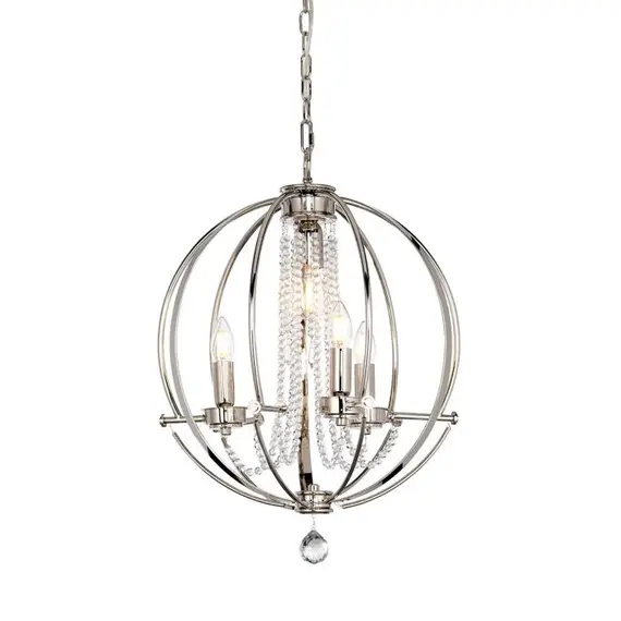 Полилей Cassie 3xE14 Light Polished Nickel Plated Elstead Lighting CASSIE4 | Osvetlenieto.bg