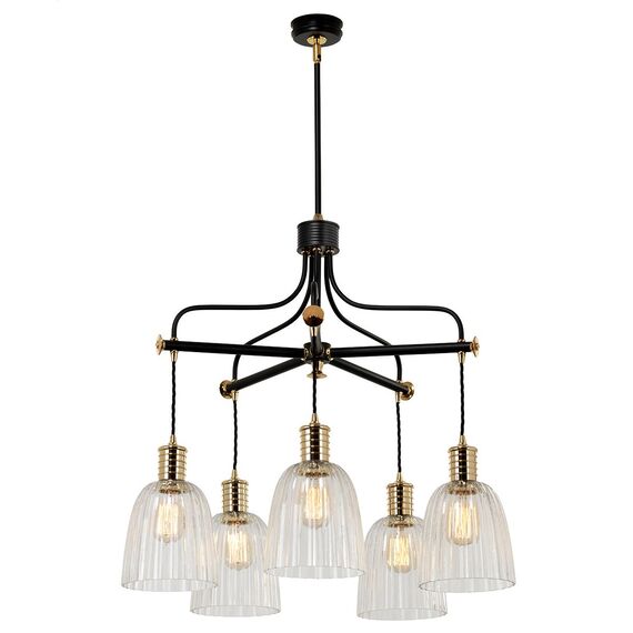 Полилей Douille 5xE27 Black Polished Brass Elstead Lighting DOUILLE5-BPB | Osvetlenieto.bg
