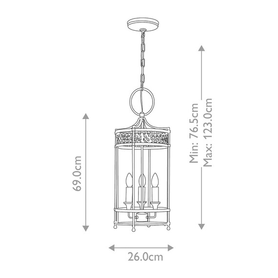 Полилей Guildhall 3xE14 Polished Nickel Polished Nickel Elstead Lighting GH-P-PN | Osvetlenieto.bg