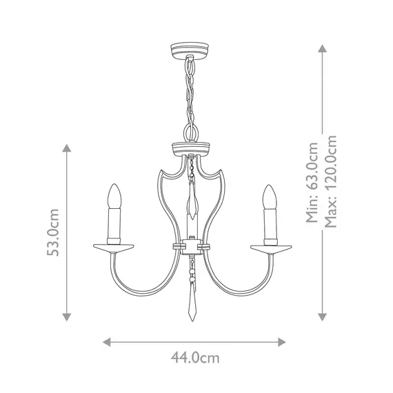 Полилей Pimlico 3xE14 Dark Bronze Elstead Lighting PM3-DB | Osvetlenieto.bg