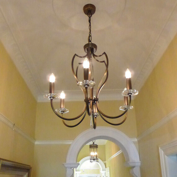 Полилей Pimlico 6xE14 Dark Bronze Elstead Lighting PM6-DB | Osvetlenieto.bg