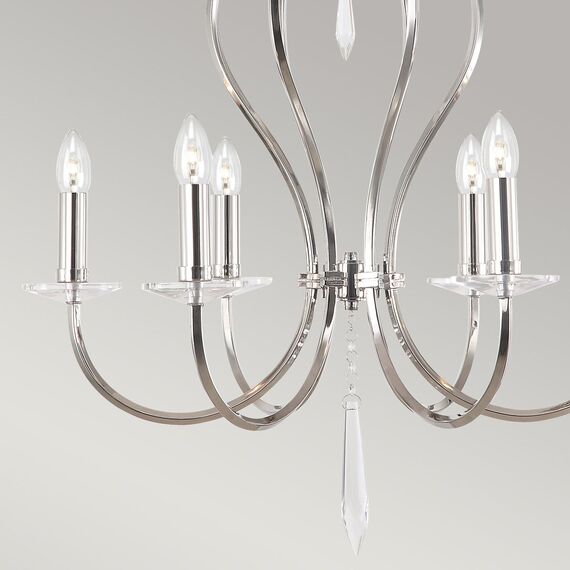 Полилей Pimlico 6xE14 Polished Nickel Elstead Lighting PM6-PN | Osvetlenieto.bg Полилей Pimlico 6xE14 Polished Nickel Elstead Lighting PM6-PN | Osvetlenieto.bg