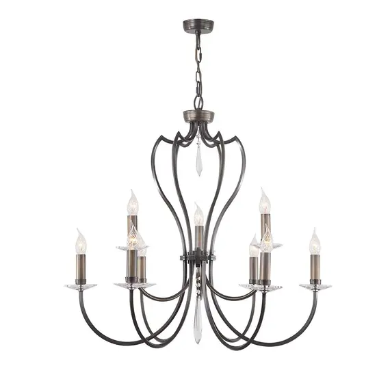 Полилей Pimlico 9xE14 Dark Bronze Elstead Lighting PM9-DB | Osvetlenieto.bg