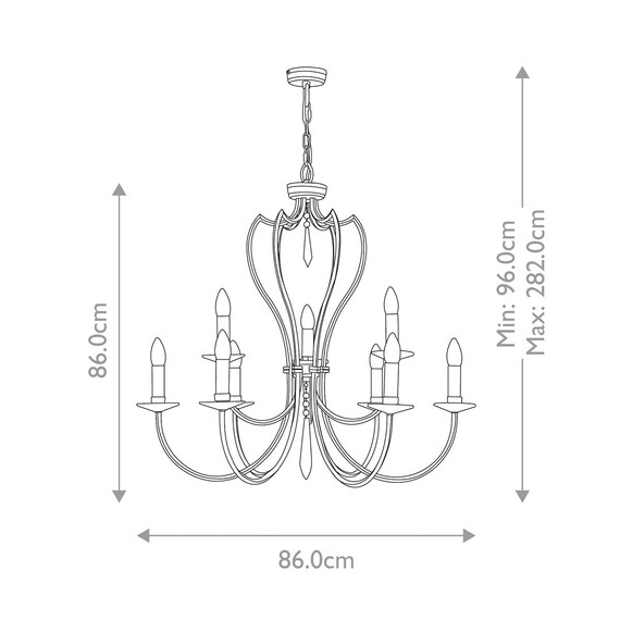 Полилей Pimlico 9xE14 Dark Bronze Elstead Lighting PM9-DB | Osvetlenieto.bg