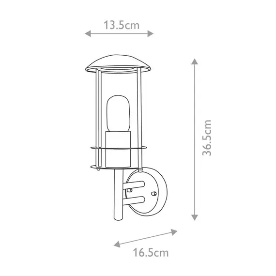 Външен аплик Bruges Stainless Steel 1xE27 Stainless Steel Elstead Lighting BRUGES-ST-STEEL | Osvetlenieto.bg