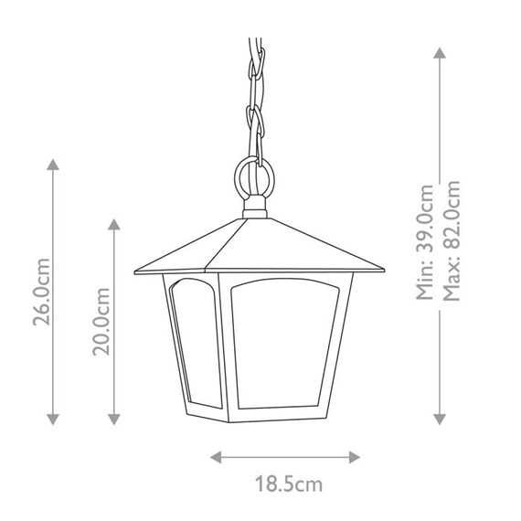 Външна висяща лампа York 1xE27 Black Elstead Lighting BL6B-BLACK | Osvetlenieto.bg Външна висяща лампа York 1xE27 Black Elstead Lighting BL6B-BLACK | Osvetlenieto.bg