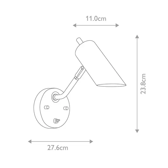 Аплик Quinto 1xE27 Dark Grey Polished Nickel Elstead Lighting QUINTO1-GPN | Osvetlenieto.bg