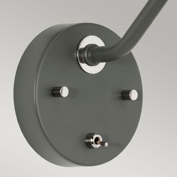 Аплик Quinto 1xE27 Dark Grey Polished Nickel Elstead Lighting QUINTO1-GPN | Osvetlenieto.bg Аплик Quinto 1xE27 Dark Grey Polished Nickel Elstead Lighting QUINTO1-GPN | Osvetlenieto.bg