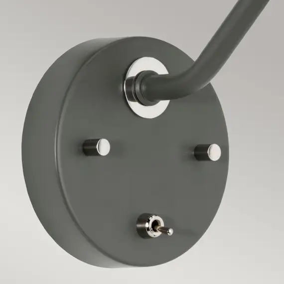 Аплик Quinto 1xE27 Dark Grey Polished Nickel Elstead Lighting QUINTO1-GPN | Osvetlenieto.bg