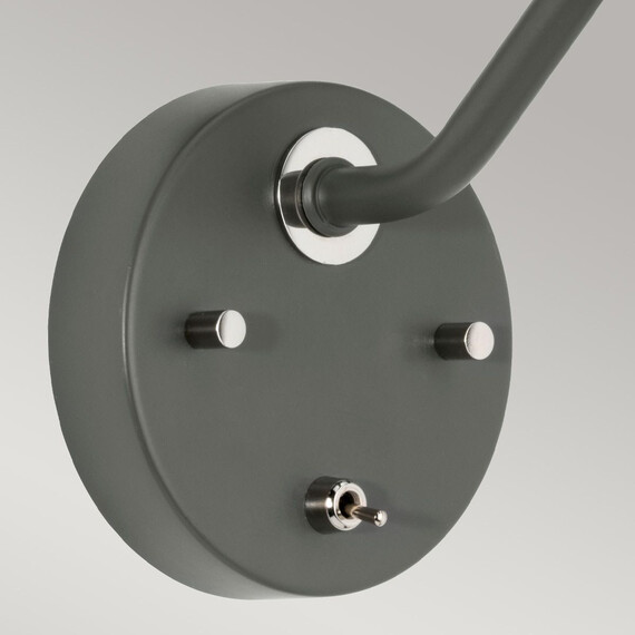 Аплик Quinto 1xE27 Dark Grey Polished Nickel Elstead Lighting QUINTO1-GPN | Osvetlenieto.bg