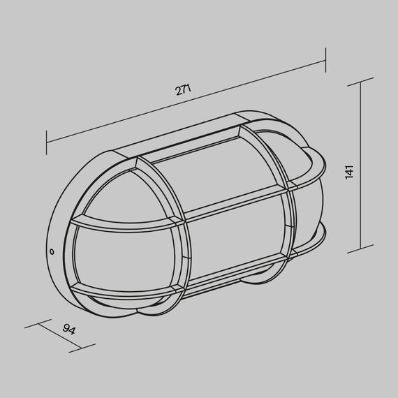 Фасаден аплик Candle O449WL-01GF1 Maytoni 1xE27 IP65 | Osvetlenieto.bg