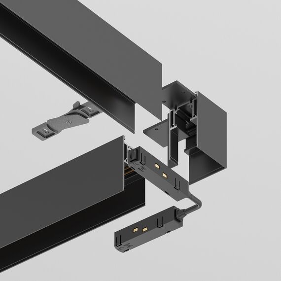 Хоризонтален ъгъл за магнитна шина за открит монтаж S35 TRA004CL-21B Maytoni | Osvetlenieto.bg