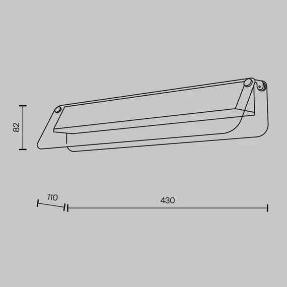 LED Аплик Flat MOD296WL-L10BS3K Maytoni 10W 3000K | Osvetlenieto.bg