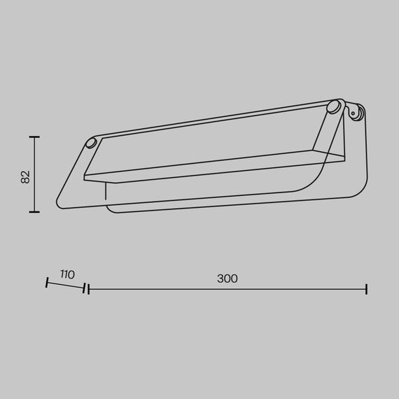 LED Аплик Flat MOD296WL-L6BS3K Maytoni 6W 3000K | Osvetlenieto.bg