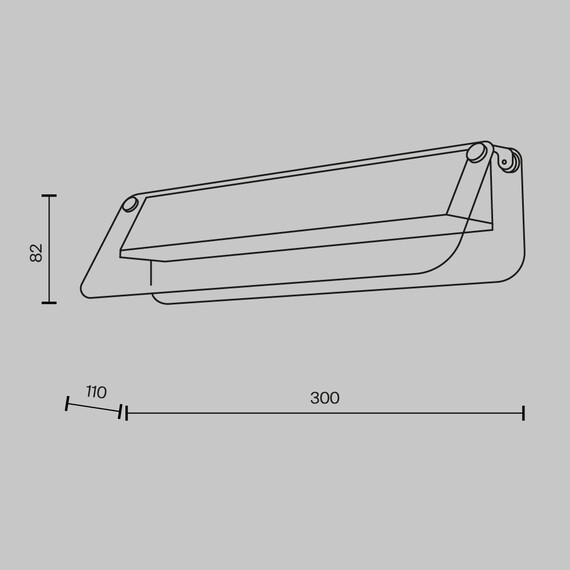 LED Аплик Flat MOD296WL-L6BS3K Maytoni 6W 3000K | Osvetlenieto.bg