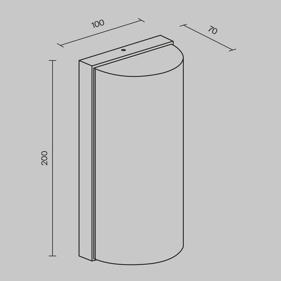 LED Фасаден аплик Badd O454WL-L10GF3K1 Maytoni 10W 3000K | Osvetlenieto.bg
