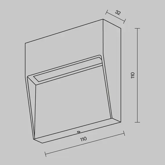 LED Фасаден аплик Mane O047SL-L3B3K Maytoni 3W 3000K | Osvetlenieto.bg