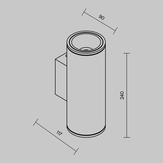 LED Фасаден аплик Shim O303WL-L24GF3K Maytoni 24W 3000K | Osvetlenieto.bg