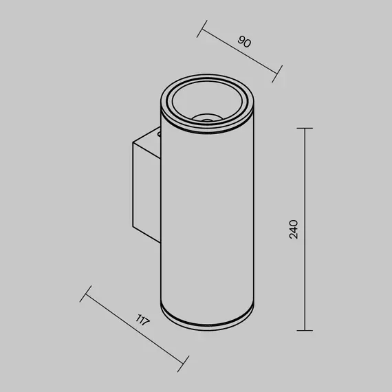 LED Фасаден аплик Shim O303WL-L24GF3K Maytoni 24W 3000K | Osvetlenieto.bg