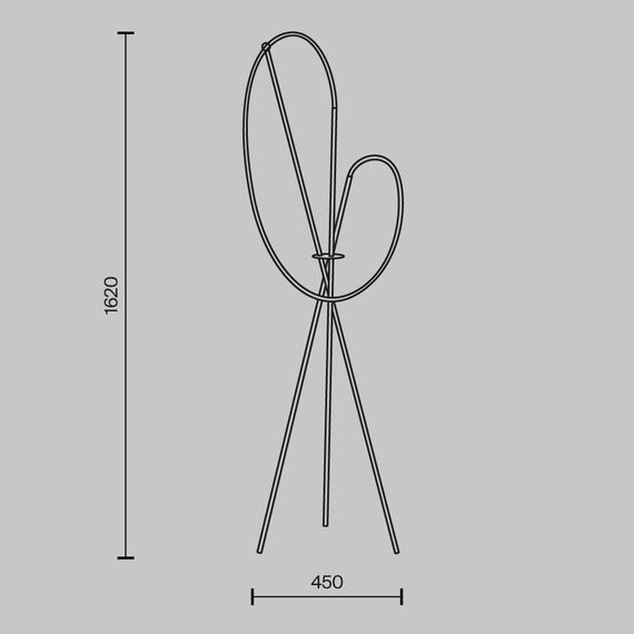 LED Лампион Crochet MOD369FL-L36BS3K Maytoni 36W 3000K | Osvetlenieto.bg