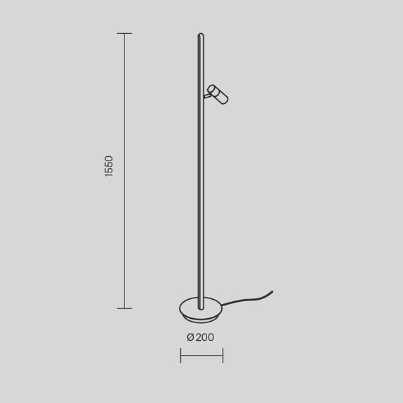 LED Лампион Thin MOD395FL-L28BS3K Maytoni 14W 3000K | Osvetlenieto.bg
