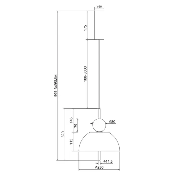 LED Пендел Bangkok MOD185PL-L12CG3K1 Maytoni 12W 3000K | Osvetlenieto.bg