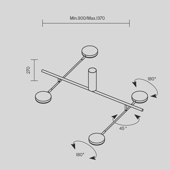 LED Плафон Fad MOD070CL-L30B3K Maytoni 26W 3000K | Osvetlenieto.bg