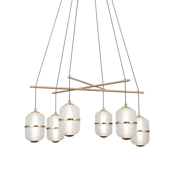 LED Полилей Alani PND-34375-6-BK Italux 32W 3000K | Osvetlenieto.bg