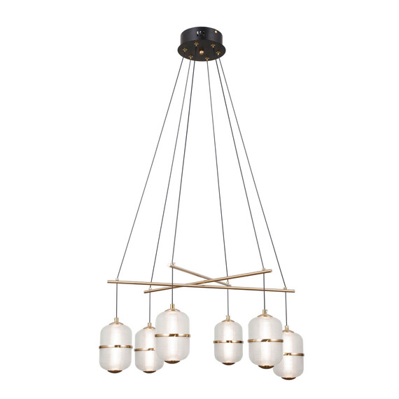 LED Полилей Alani PND-34375-6-BK Italux 32W 3000K | Osvetlenieto.bg