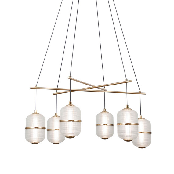 LED Полилей Alani PND-34375-6-BK Italux 32W 3000K | Osvetlenieto.bg