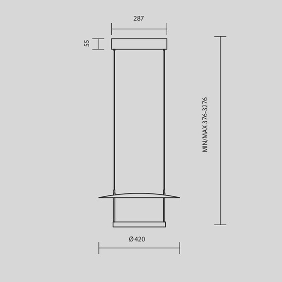 LED Полилей Ambience MOD280PL-L23B3K1 Maytoni 23W 3000K | Osvetlenieto.bg