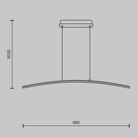 LED Полилей Curve MOD243PL-L18BK Maytoni 15W 3000K-4000K | Osvetlenieto.bg