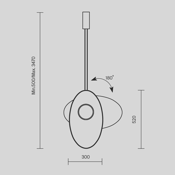 LED Полилей Evolution MOD396PL-L10GR3K Maytoni 9W 3000K | Osvetlenieto.bg