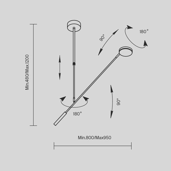 LED Полилей Fad MOD070CL-L8B3K Maytoni 8W 3000K | Osvetlenieto.bg