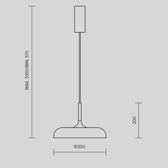 LED Полилей Gerhard MOD189PL-L12B3K1 Maytoni 19W 3000K | Osvetlenieto.bg