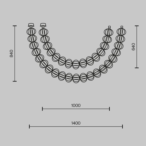 LED Полилей Golden Cage MOD216PL-L42G3K Maytoni 117W 3000K | Osvetlenieto.bg