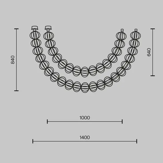 LED Полилей Golden Cage MOD216PL-L42G3K Maytoni 117W 3000K | Osvetlenieto.bg