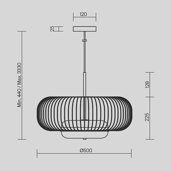 LED Полилей Levitation MOD376PL-L30G3K Maytoni 20W 3000K | Osvetlenieto.bg