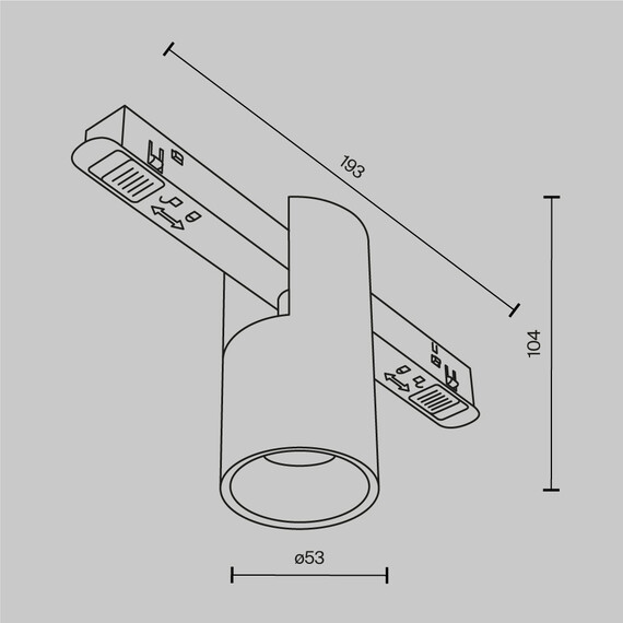 LED Прожектор магнитна шина Exility TR122-2-7W3K-W Maytoni 7W 3000K | Osvetlenieto.bg