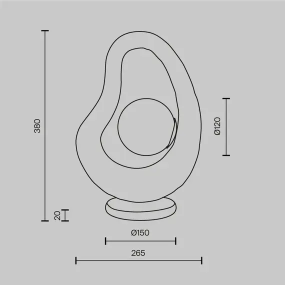 Настолна лампа Opus MOD380TL-01GR Maytoni 1xG9 | Osvetlenieto.bg