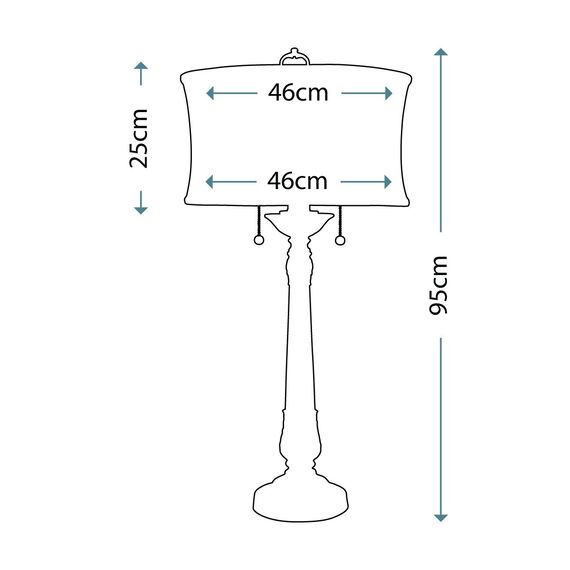 Настолна лампа Presidential 2xE27 Stiffel Pewter Stiffel SF-PRESIDENTIAL | Osvetlenieto.bg