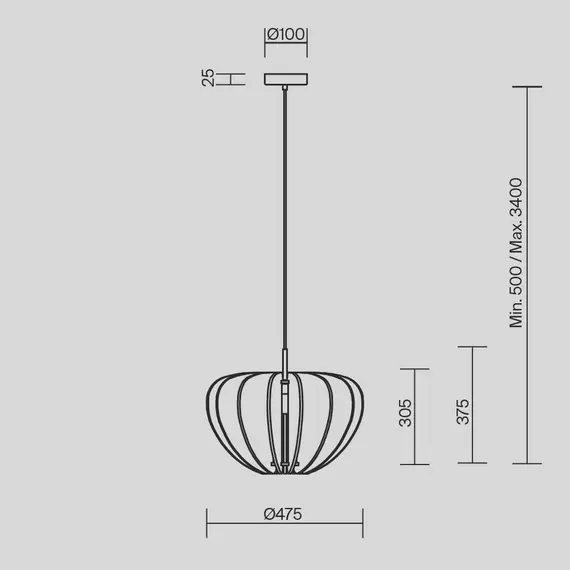 Пендел Cambio MOD398PL-01S Maytoni 1xE27 | Osvetlenieto.bg