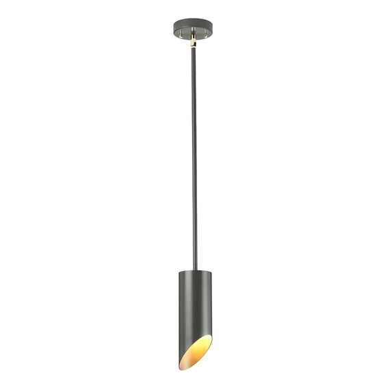 Пендел Quinto 1xE27 Dark Grey Polished Nickel Elstead Lighting QUINTO1P-GPN | Osvetlenieto.bg