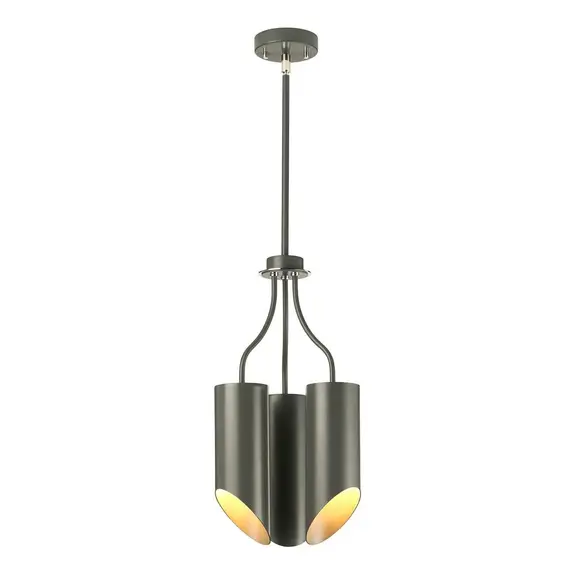Полилей Quinto 3xE27 Dark Grey Polished Nickel Elstead Lighting QUINTO3-GPN | Osvetlenieto.bg